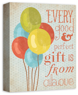 Balloons Gift From Above 11x14 Canvas Wall Art