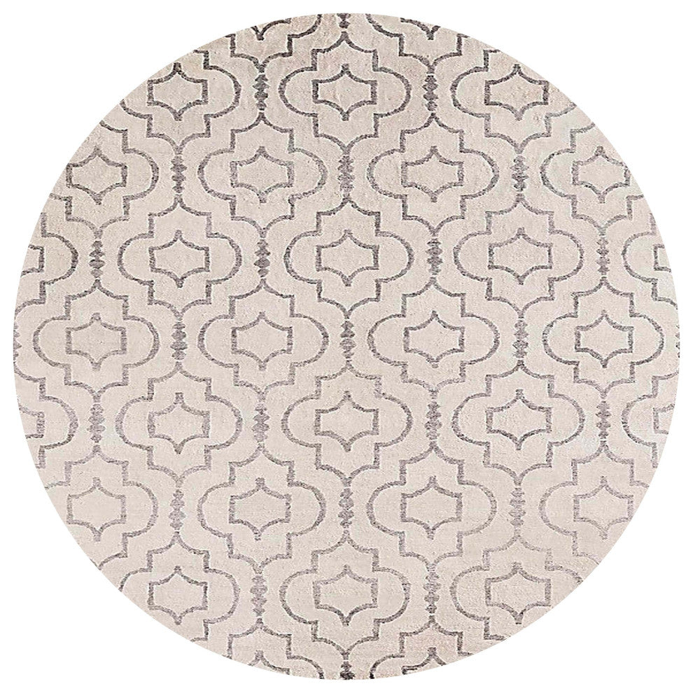 Ahgly Company Indoor Round Mid-Century Modern Area Rugs, 7' Round