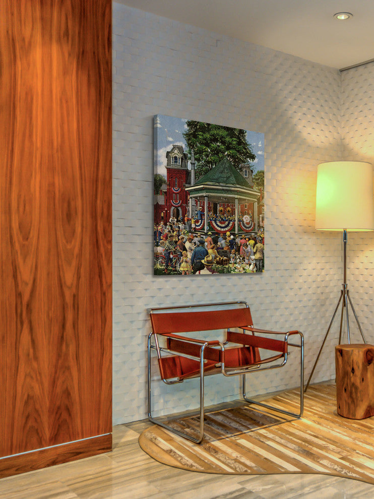 "Patriotic Band Concert" Print on Canvas by Stevan Dohanos