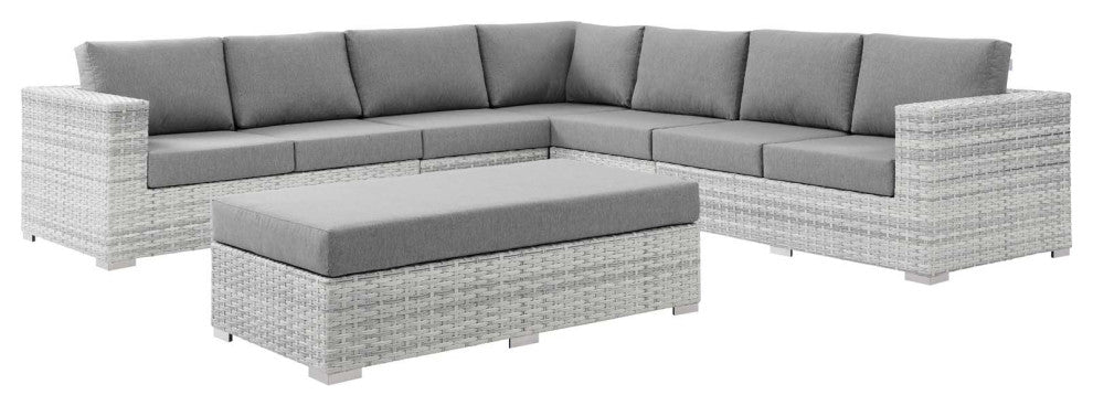 Convene 6-Piece Outdoor Patio Sectional Set - Light Gray Gray