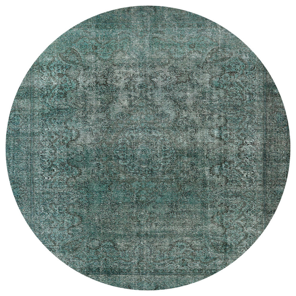 Ahgly Company Indoor Round Mid-Century Modern Area Rugs, 3' Round