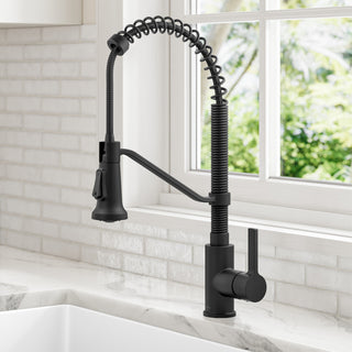 KRAUS Britt Commercial Style 2-Function 1-Handle Pull Down Kitchen Faucet MB