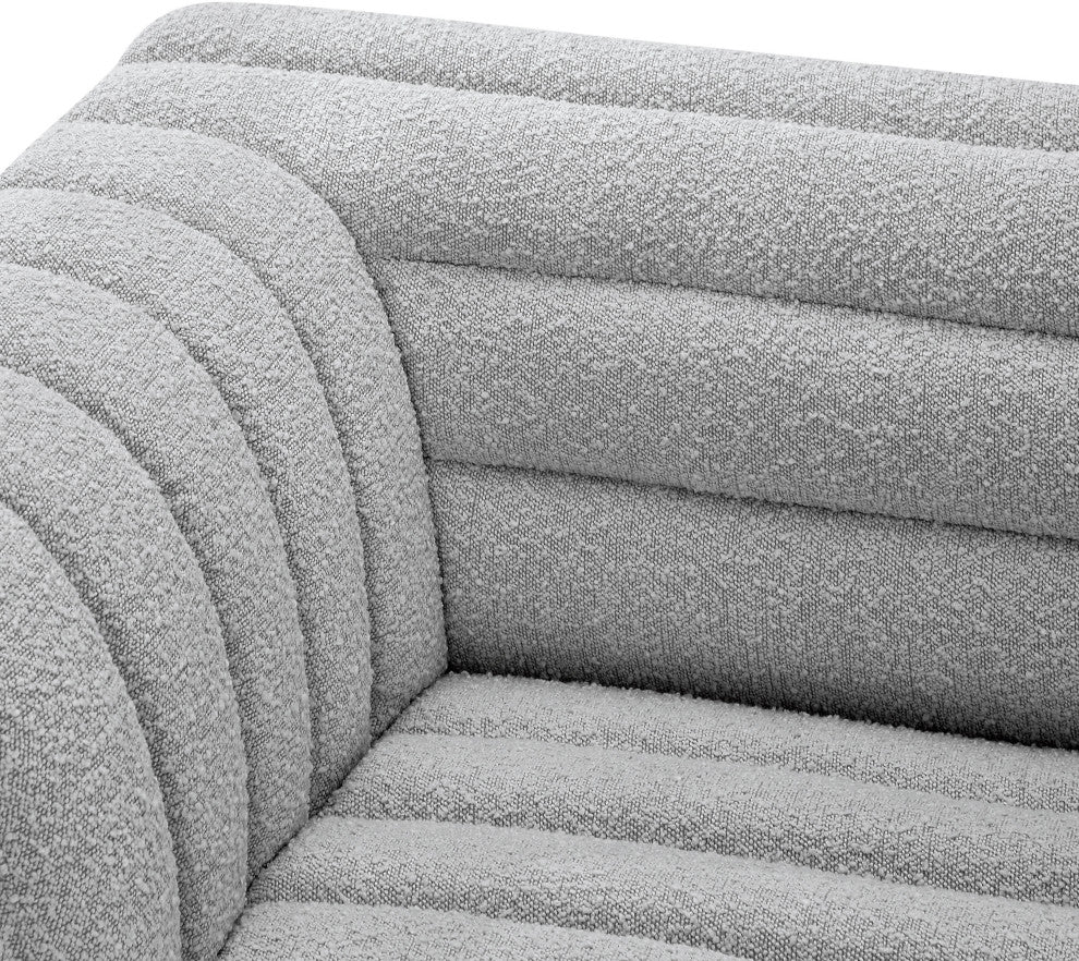 Cascade Upholstered Modular Sofa, Gray, Boucle Fabric, Corner Sectional