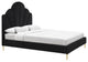 Bianca Black Velvet Bed in Queen