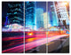 "Modern City Night Scene" Photo Metal Wall Art, 3 Panels, 36"x28"