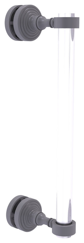 Pacific Grove 12" Single Side Shower Door Pull, Matte Gray