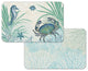 Vinyl Plastic Placemats Reversible Beach Coastal Oceana Set of 4
