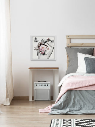 "Flower Diva" Framed Painting Print, 24"x24"