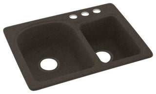 Swan 18x25x7 Solid Surface Kitchen Sink, 3-Hole, Canyon