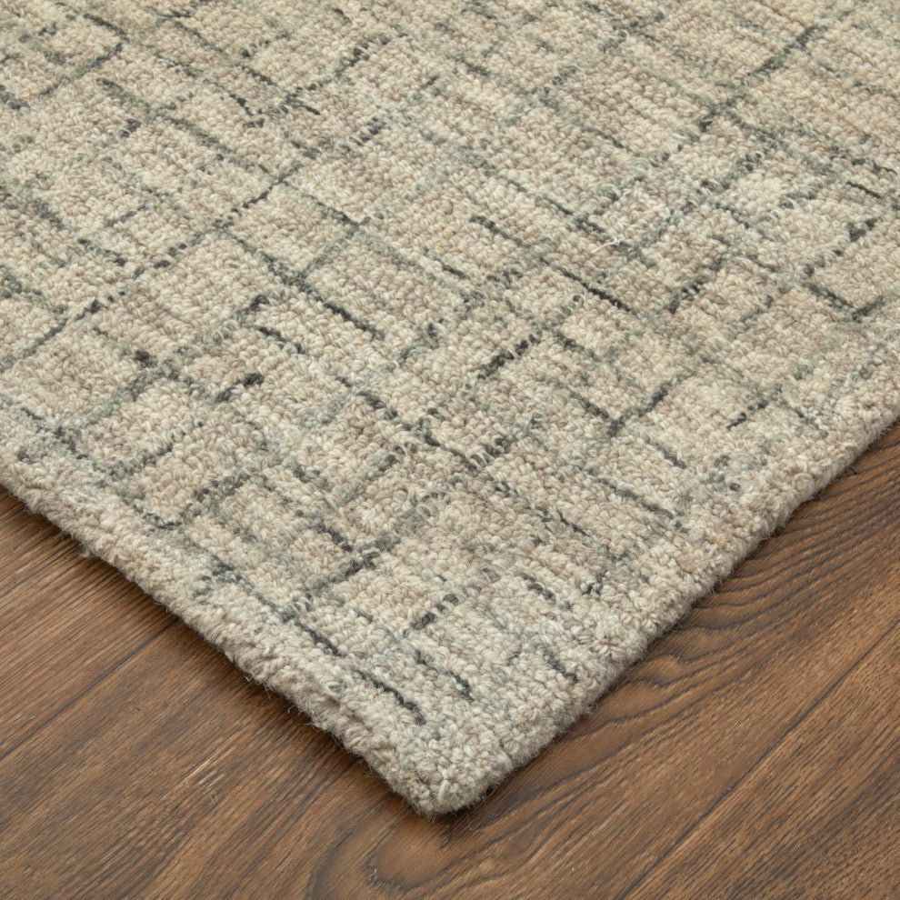 Weave & Wander Natal Transitional Solid, Ivory/Gray/Taupe, 8'x10'
