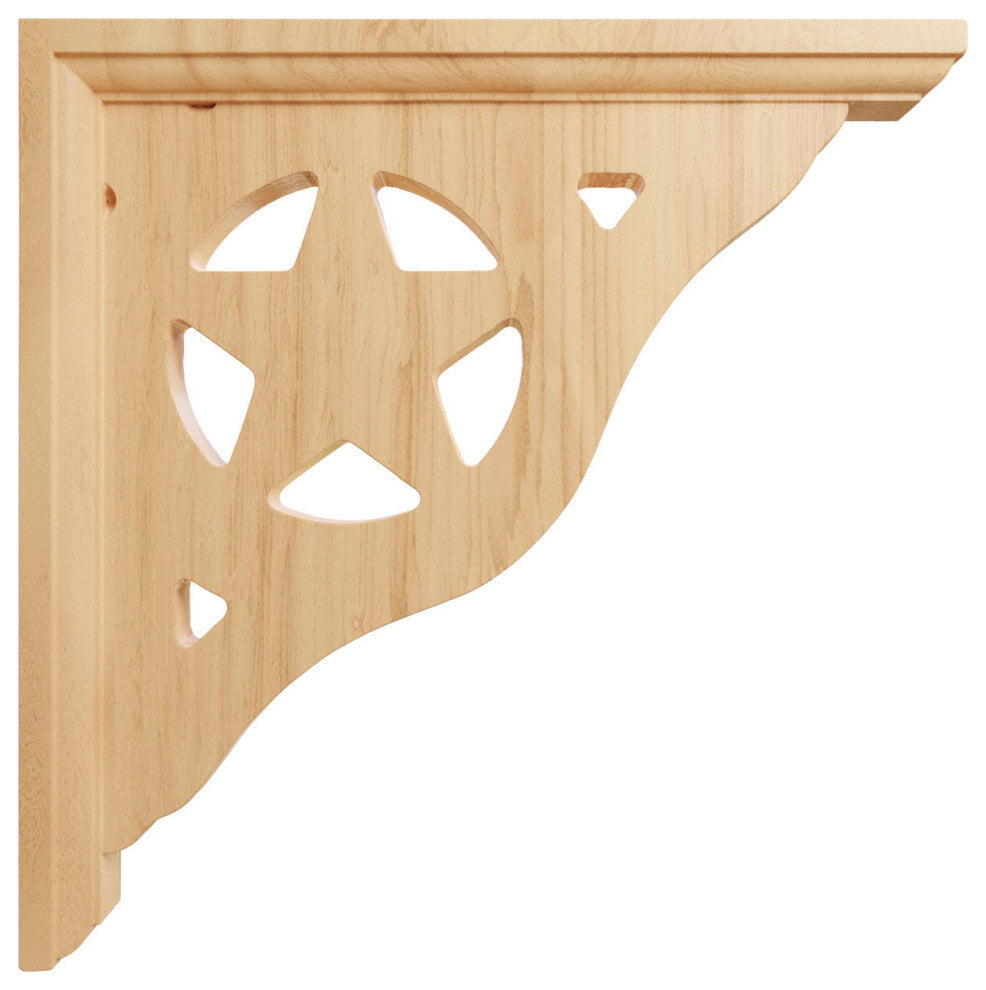 1 1/2"W x 10"D x 10"H Bulwark Bracket, Red Oak