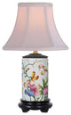 Floral Porcelain Vase Table Lamp 15"