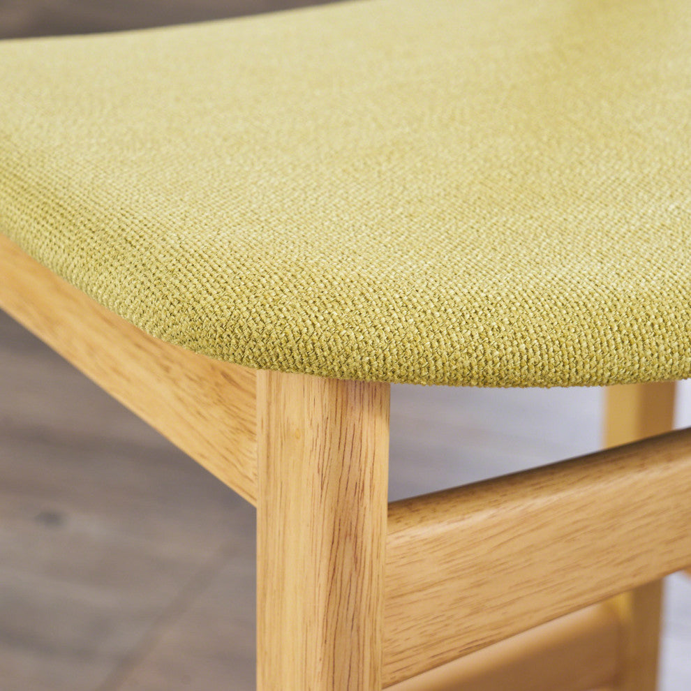 GDF Studio Molle Mid-Century Design Counter Stools, Green/Oak, Set of 2