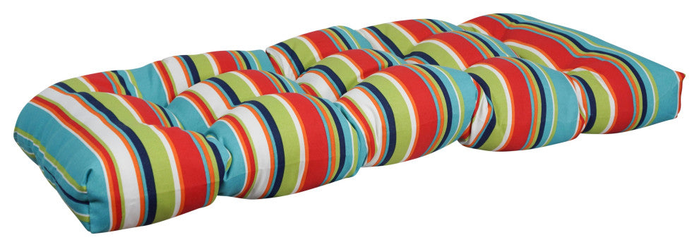 42"X19" U-Shaped Patterned Tufted Settee/Bench Cushion, Benjamin Island