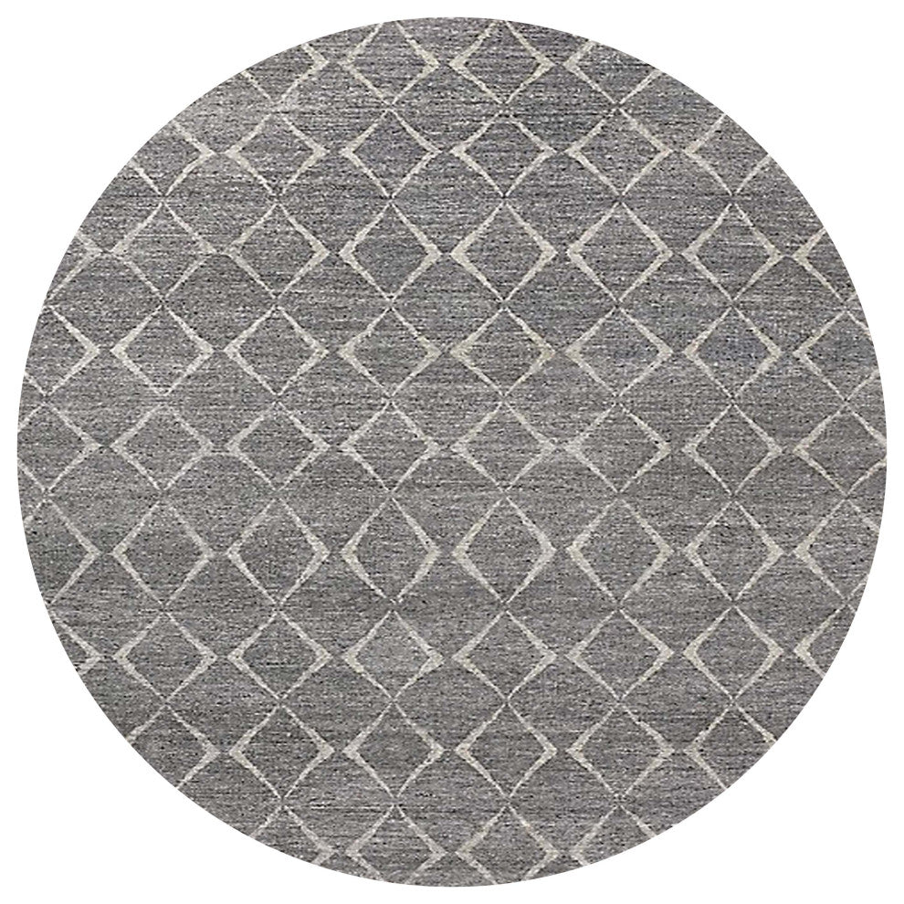 Ahgly Company Indoor Round Mid-Century Modern Area Rugs, 8' Round