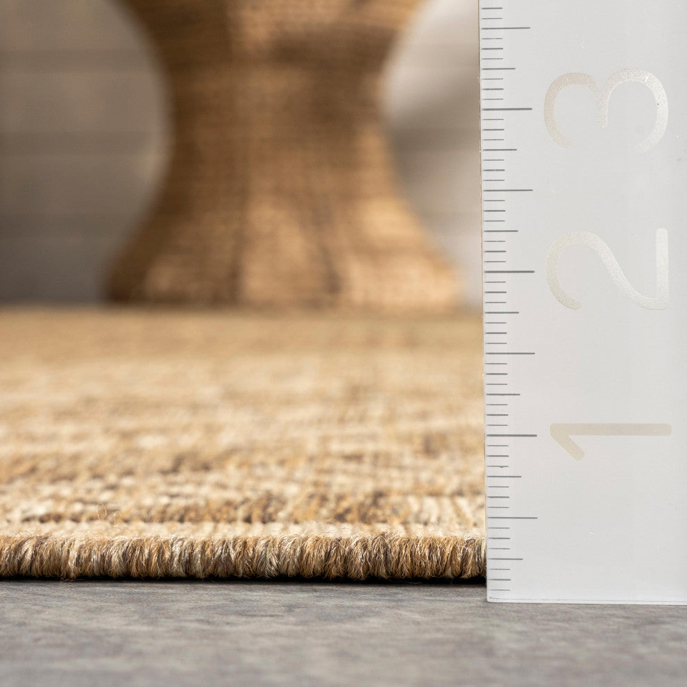 Nuloom Marin Contemporary Indoor/Outdoor Area Rug, Brown 6'7"x9'