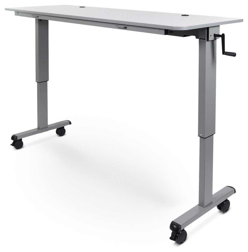 Luxor STAND-NESTC-72 72" Adjustable Flip Top Table With a Crank Handle