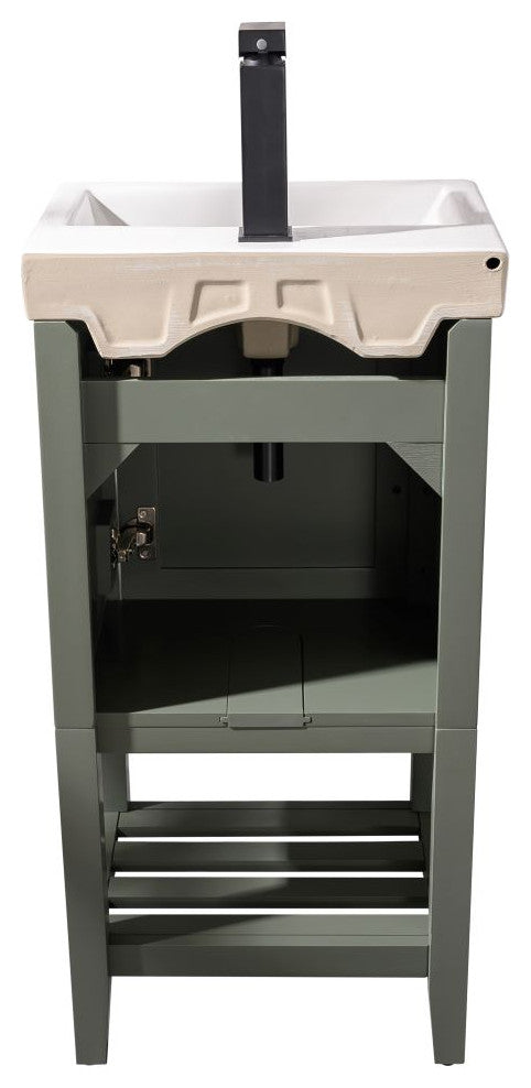18" Pewter Green Sink Vanity