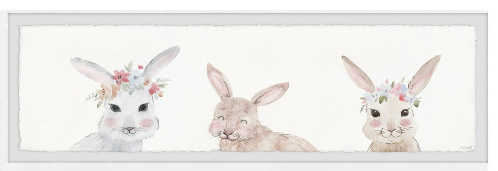 "Pink Cheeks" Framed Painting Print, 30x10