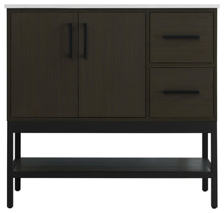Home Living 36" Single Bathroom Vanity, Mocha Brown