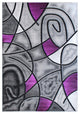 Angie Collection Rectangle 6' x 9' Abstract Area Rug, Purple