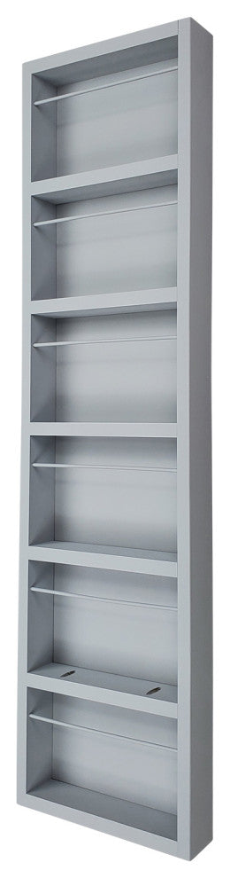 Meadow Primed Gray On the Wall Spice Rack 42"h x 11"w x 4.5"d