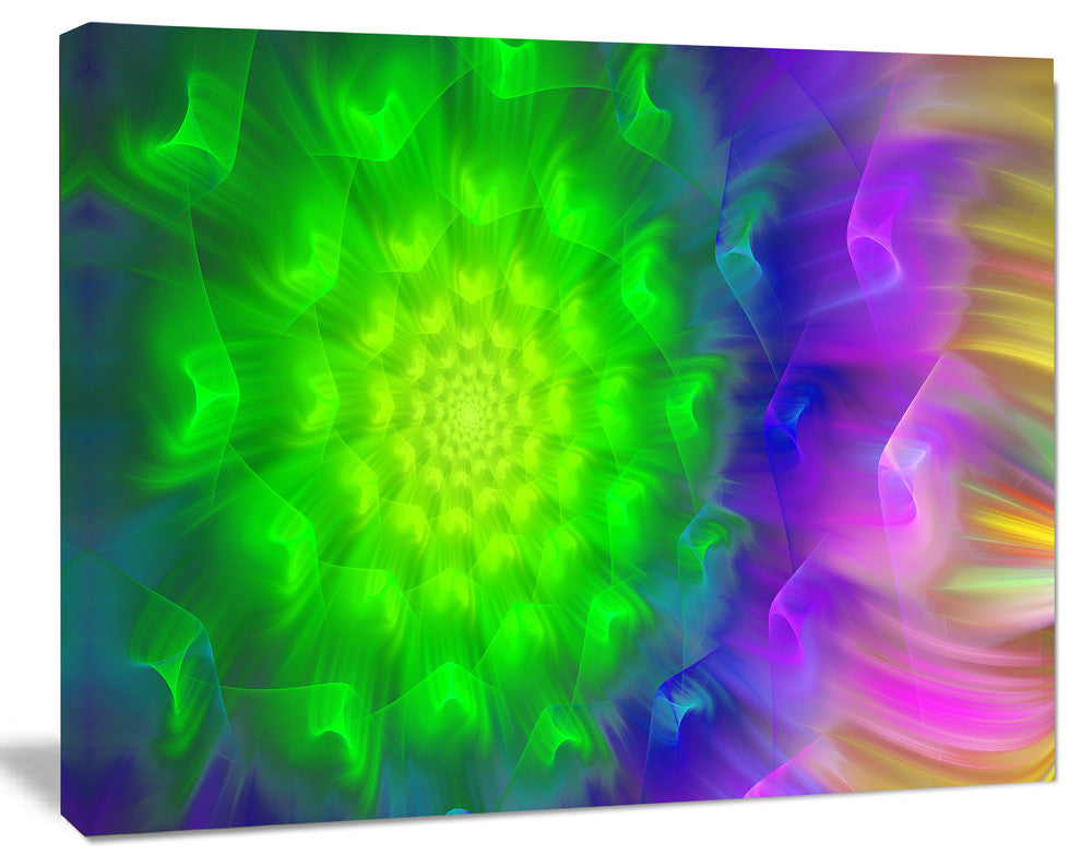 Spectacular Green Dandelion, Floral Canvas Art Print, 40"x30"