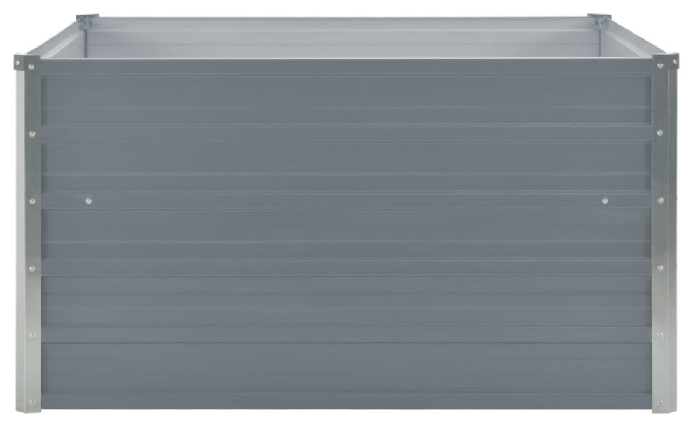 Vidaxl Raised Garden Bed 39.4"x39.4"x17.7" Galvanized Steel Gray