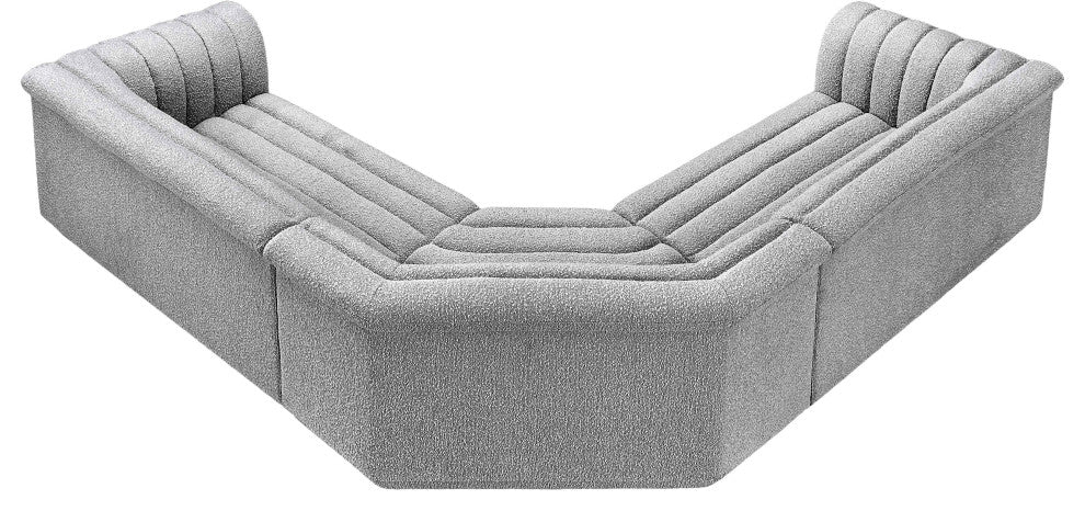 Cascade Upholstered Modular Sofa, Gray, Boucle Fabric, Corner Sectional