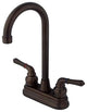 Kingston Brass Two-Handle 4" Centerset Bar Faucet, Oil Rubbed Bronze