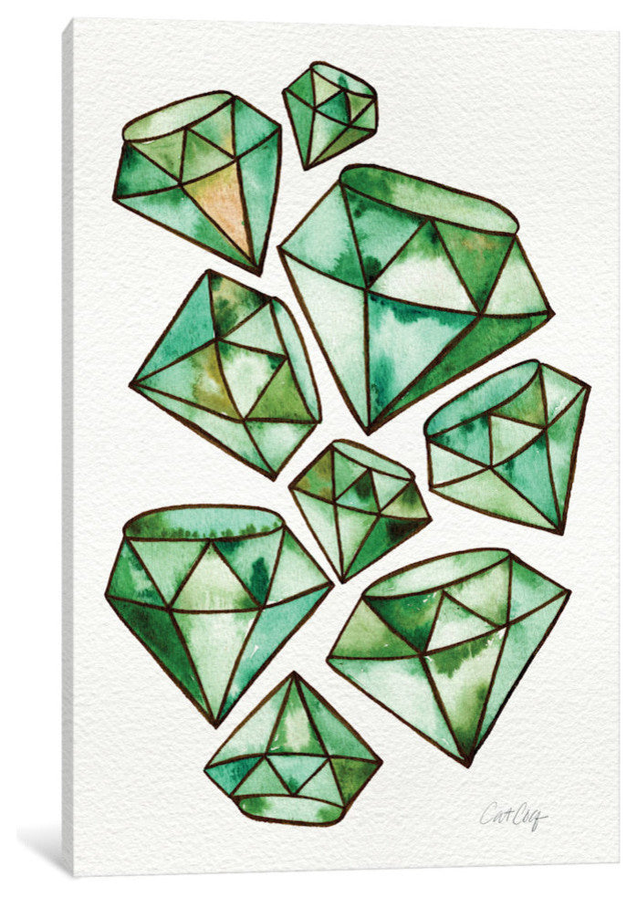 "Emeralds Tattoos Artprint" by Cat Coquillette, 40x26x1.5