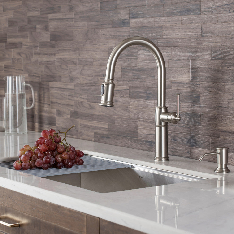 Sellette Pull-Down 1-Hole Kitchen Faucet SFS, Soap Dispenser