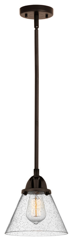 Large Cone Mini Pendant, Oil Rubbed Bronze, Seedy, Seedy