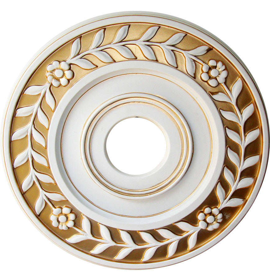 Artistry Lighting, Round 16" Antique White and Gold Ceiling Medallion (ARP04-F1)