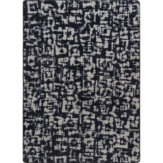 Joy Carpets WorkSpace Block Print Area Rug, Onyx, 7'8" X 10'9"