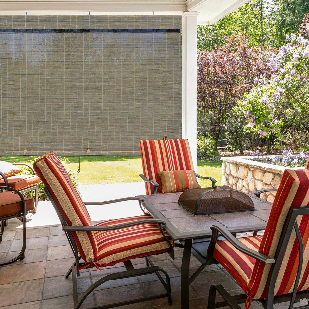 Imperial Matchstick Cord-Free Roll Up Shade, Driftwood, 72"x72"