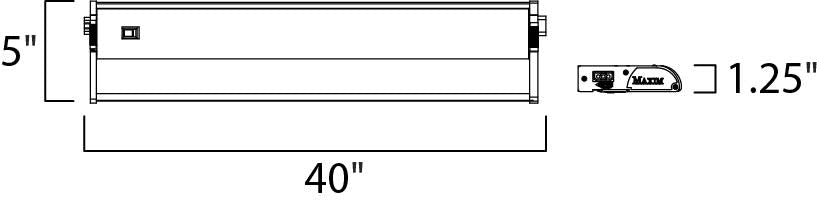 Maxim 87844 40" 5 Light Linkable Xenon Under Cabinet Light - White