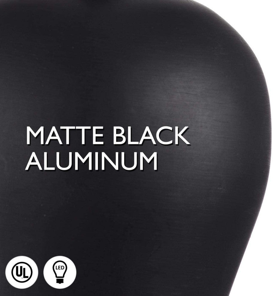 Modern Aluminum Pendant Lighting Matte Black Ceiling Hanging Light Fixture