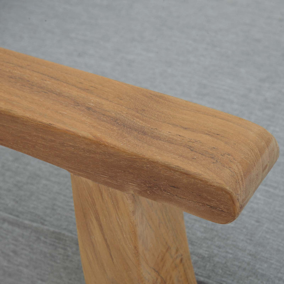 Natural Gray Marina Outdoor Patio Teak Left-Facing Sofa