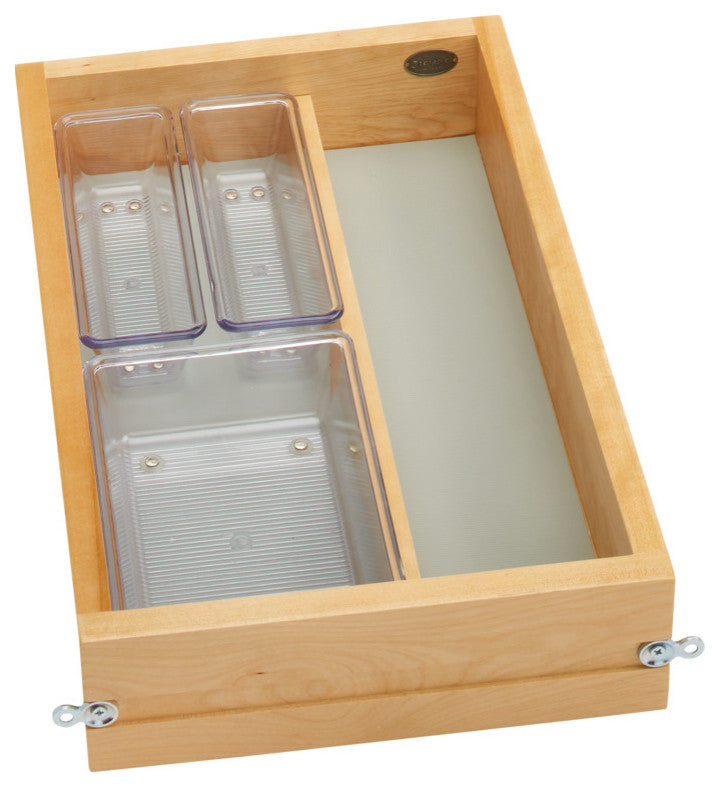 Wood Vanity Cabinet Replacement Drawer System With Soft Close, 12"