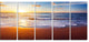 "Stunning Blue Waves and Brown Sand" Beach Canvas Wall Art, 5 Panels, 60"x28"