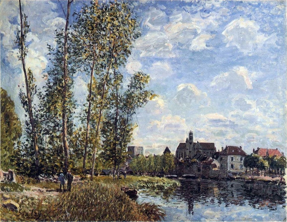 Alfred Sisley May Afternoon on the Loing, Gallery Wrapped Canvas, 21"x28"