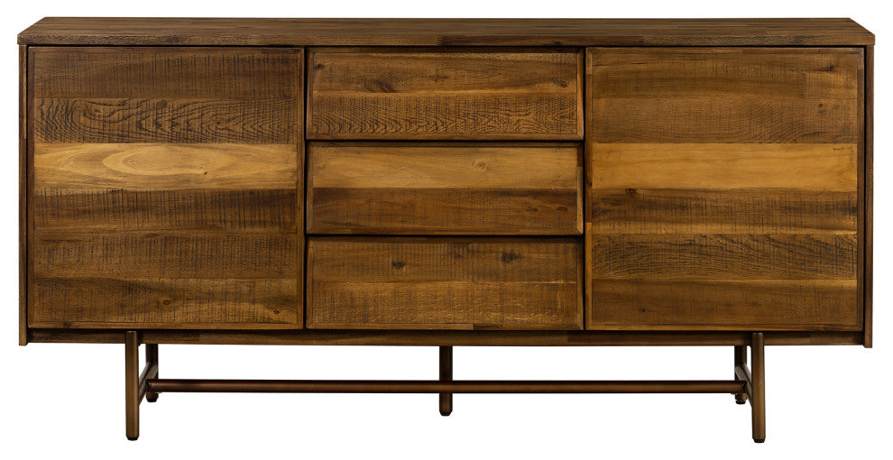 Superb Rustic Oak Buffet Cabinet