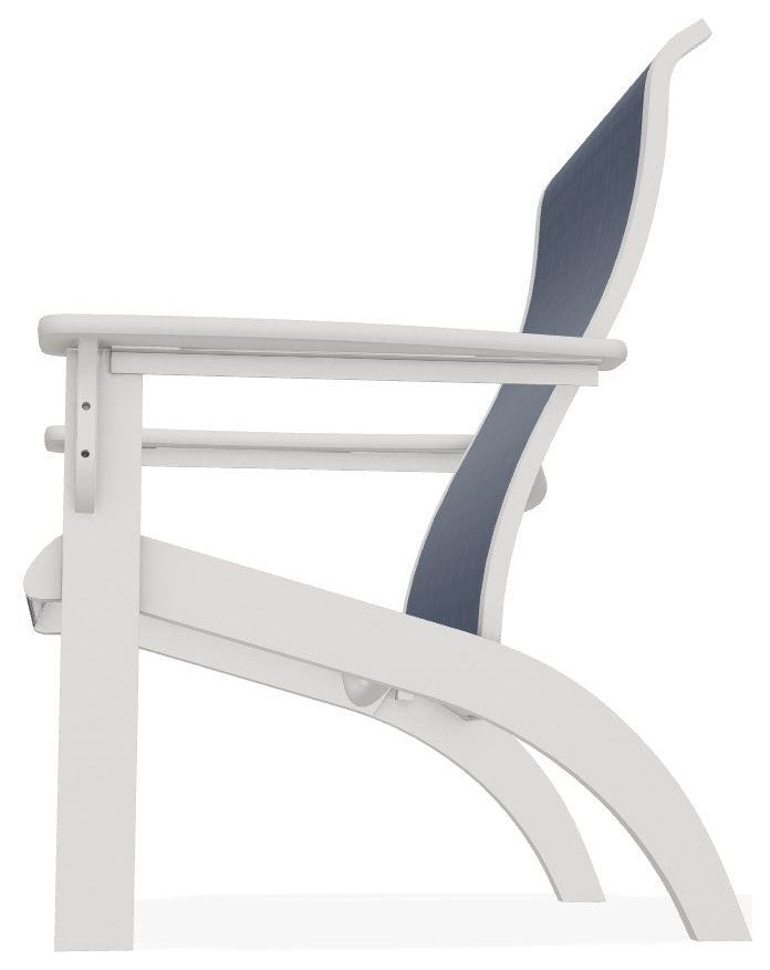 Adirondack Sling Outdoor Adirondack Armchair, Mavi/Snow