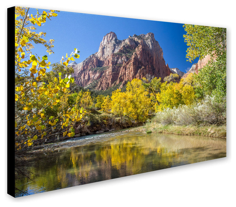 ''Zion Autumn'' Canvas Art by Pierre Leclerc
