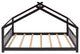 Gewnee Full Size House Bed Wood Bed in Espresso