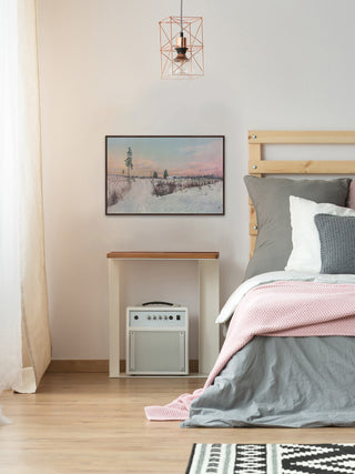 "Snow Scene" Floater Framed Painting Print on Canvas, 60"x40"