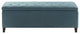 Madison Park Shandra Upholstered Soft Close Storage Bench, Blue