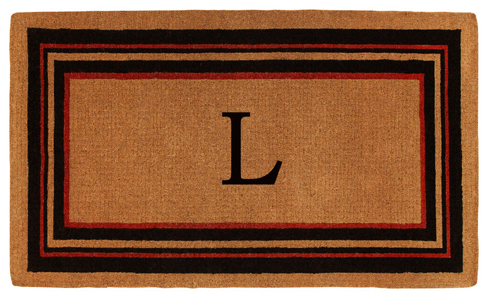 Esquire Monogram Doormat, Extra-Thick 2'x3', Letter L