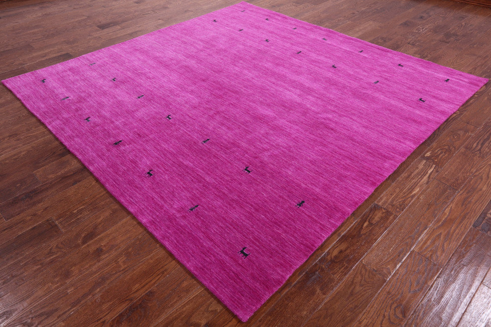 8' Square Persian Gabbeh Handmade Rug - Q15054